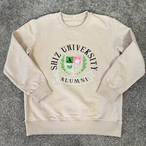 Shiz University Crewneck Sweatshirt Pink Beige Small/XS Alumni Wicked Glenda